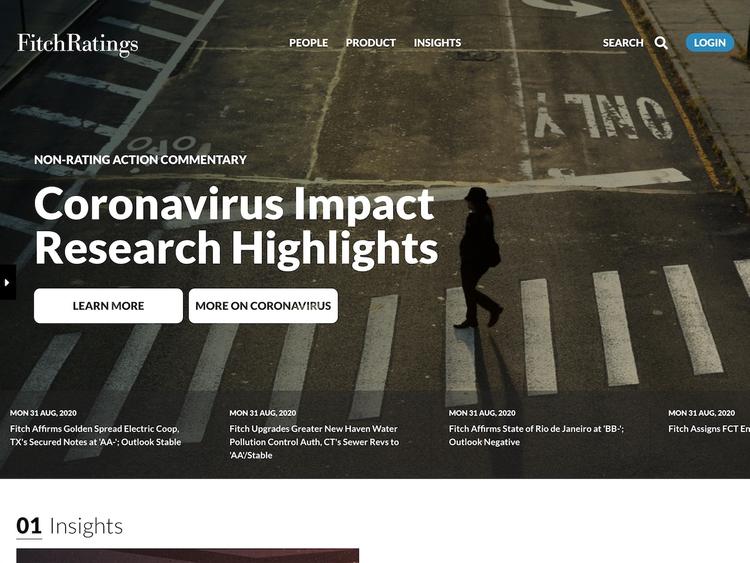 Screenshot of Fitch Ratings