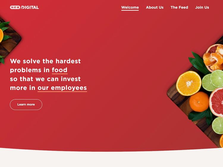 Screenshot of HEB Digital