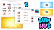 iterative logo designs for BumHub