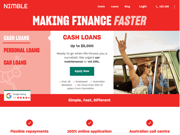 Screenshot of Nimble