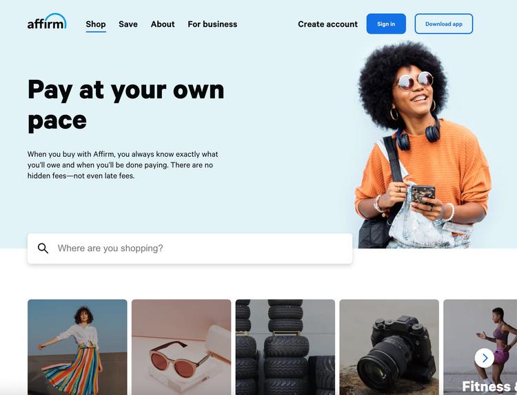 Screenshot of Affirm